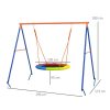 Complex de joaca, leagan tip cuib de barza, material Oxford, multicolor, 196x172x180 cm