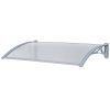 Copertina marchiza, PVC si aluminiu, gri, 140x70x21 cm
