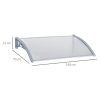 Copertina marchiza, PVC si aluminiu, gri, 140x70x21 cm