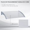 Copertina marchiza, PVC si aluminiu, gri, 140x70x21 cm