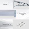 Copertina marchiza, PVC si aluminiu, gri, 140x70x21 cm