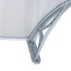 Copertina marchiza, PVC si aluminiu, gri, 140x70x21 cm