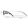 Copertina marchiza, policarbonat si aluminiu, transparent, 120x75x23 cm