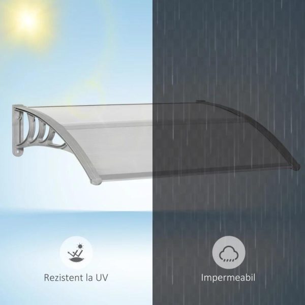 Copertina marchiza, policarbonat, transparent, 100x75x23 cm