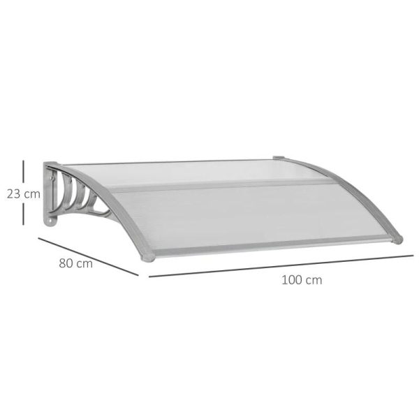 Copertina marchiza, policarbonat, transparent, 100x75x23 cm