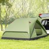 Cort camping, 2-3 persoane, impermeabil, cu geanta, verde, 205x275x135 cm