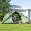 Cort camping, 2-3 persoane, impermeabil, cu geanta, verde, 205x275x135 cm