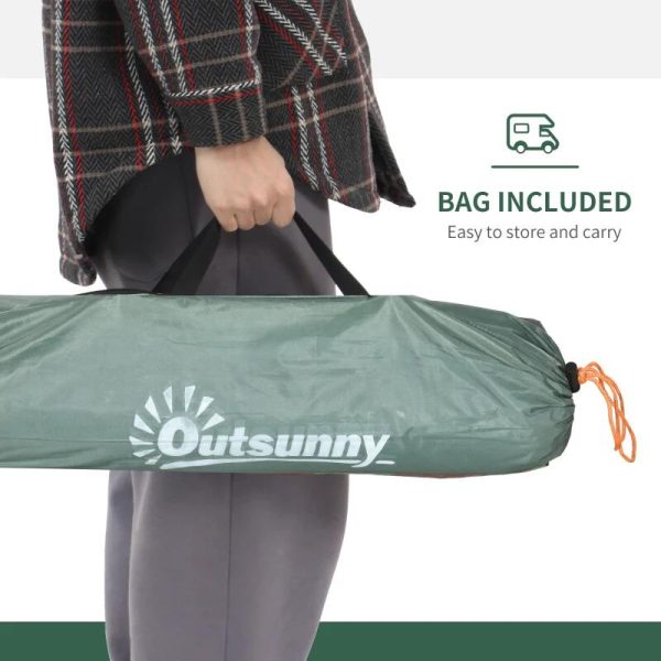Cort camping, 2 persoane, cu geanta, verde, 206x185x120 cm