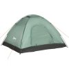 Cort camping, 2 persoane, cu geanta, verde, 206x185x120 cm