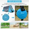 Cort camping, 2 persoane, impermeabil, tip igloo, cu husa, albastru deschis, 220x108x110 cm