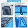 Cort camping, 2 persoane, impermeabil, tip igloo, cu husa, albastru deschis, 220x108x110 cm