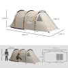 Cort camping, 4-5 persoane, impermeabil, cu vestibul, husa, kaki, 460x230x180 cm
