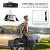 Cort camping, 4-5 persoane, impermeabil, cu vestibul, husa, kaki, 460x230x180 cm