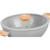 Cratita ceramica cu capac de sticla, manere lemn, 2.8 L, 26 cm, MagicHome Harmony