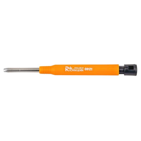 Creion tamplar, mecanic, HB, 150 mm, cu ascutitoare si 6 mine de rezerva, Richmann Exclusive