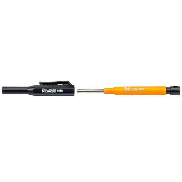 Creion tamplar, mecanic, HB, 150 mm, cu ascutitoare si 6 mine de rezerva, Richmann Exclusive