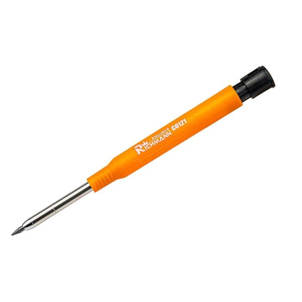 Creion tamplar, mecanic, HB, 150 mm, cu ascutitoare si 6 mine de rezerva, Richmann Exclusive