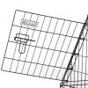 Cusca pentru caine, metal, plastic, cu maner transport, pliabila, negru, 48x76x55 cm