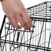 Cusca pentru caine, metal, plastic, cu maner transport, pliabila, negru, 48x76x55 cm