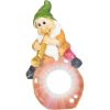 Decoratiune gradina, polirasina, lampa solara, pitic cu saxofon, 3xLED, 12x11x22 cm, Strend Pro