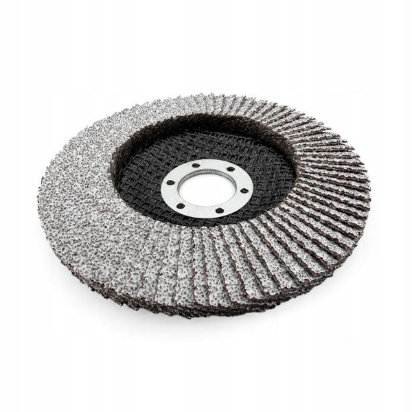 Disc lamelar 125 mm, granulatie P36, oxid de aluminiu de inalta calitate, coating special anti-colmatare, pentru aluminiu, otel si lemn, GermaFlex