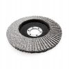 Disc lamelar 125 mm, granulatie P60, oxid de aluminiu de inalta calitate, coating special anti-colmatare, pentru aluminiu, otel si lemn, GermaFlex