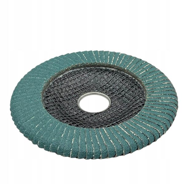 Disc lamelar cu lamele rotunjite peste margine pentru slefuirea sudurilor de colt si a zonelor greu accesibile, 125 mm, granulatie P80, inox, Germaflex