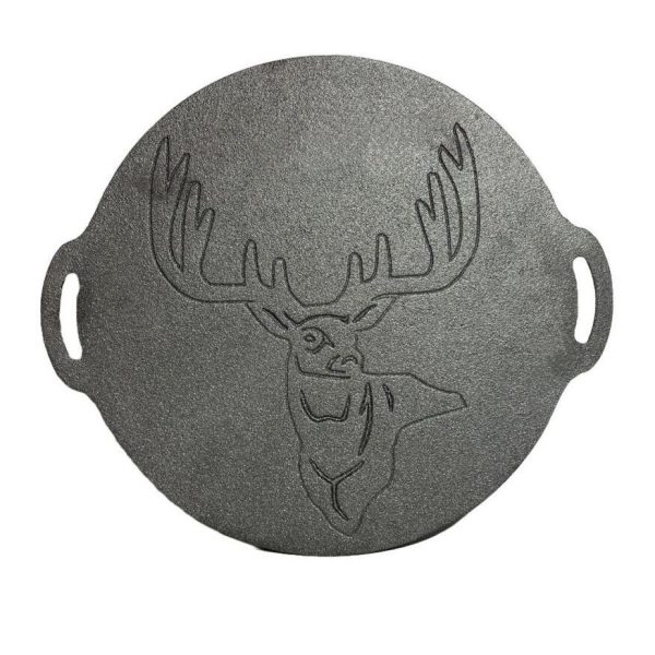 Disc pentru gratar, fonta, tip grill, cu picioare, set 4 piese, 49.5 cm