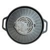 Disc pentru gratar, fonta, tip grill, cu picioare, set 4 piese, 49.5 cm