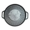 Disc pentru gratar, fonta, tip grill, cu picioare, set 4 piese, 49.5 cm