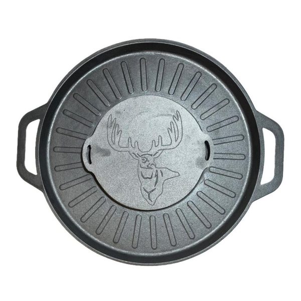 Disc pentru gratar, fonta, tip grill, cu picioare, set 4 piese, 49.5 cm