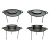 Disc pentru gratar, fonta, tip grill, cu picioare, set 4 piese, 49.5 cm
