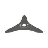 Disc metalic stea pentru motocoasa/trimmer, Thor, 3 dinti lungi, 255×25.4×1.4 mm