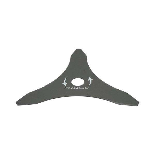 Disc metalic stea pentru motocoasa/trimmer, Thor, 3 dinti lungi, 255×25.4×1.4 mm