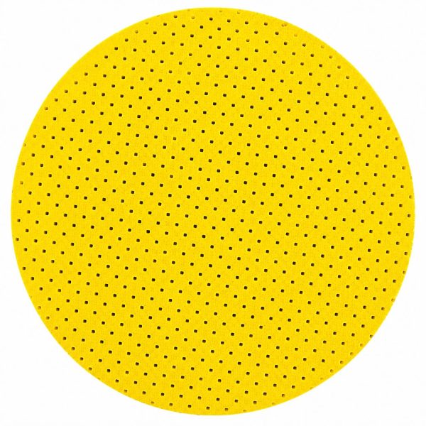 Disc abraziv perforat, suport hartie D-weight, pentru girafa, 225 mm, granulatie P100, prindere velcro, set 5 buc, fara praf, Yellow Pad