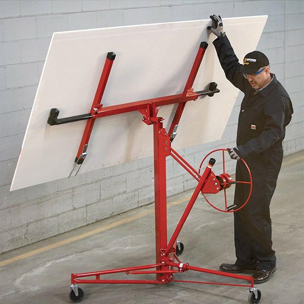 Dispozitiv/macara pentru ridicat placi rigips carton, OSB, MDF, PAL, 4.57 m, Breckner Germany