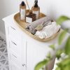 Dulap baie, Artool, MDF, 2 rafturi, 4 sertare, 1 usa, alb, 55x30x82 cm