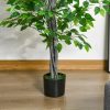 Planta artificiala, ficus cu ghiveci, verde, 135 cm