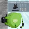 Furtun cu tambur/rola pentru gradina, retractabil/automat, portabil, pentru perete, 1/2″, 9 moduri, 20 m