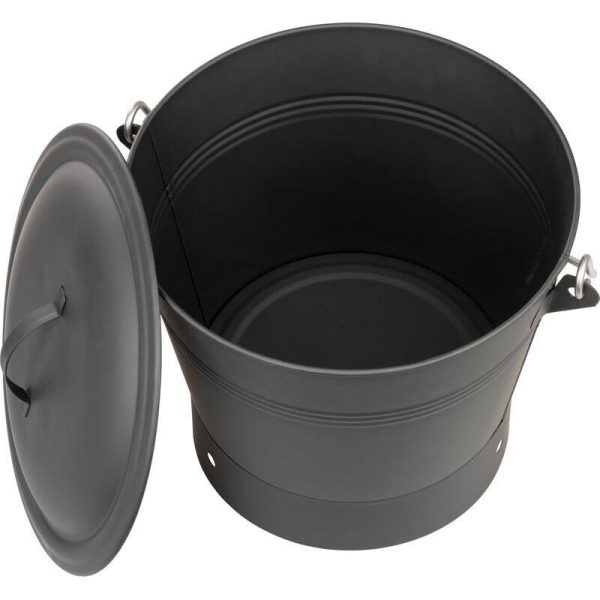 Galeata/recipient pentru cenusa, metal, negru, 8 L, Strend Pro