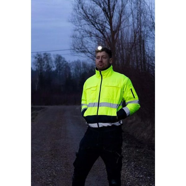 Geaca de lucru, vesta, 3 in 1, reflectorizanta, poliester, galben, model Hi-Vis, marimea M/50