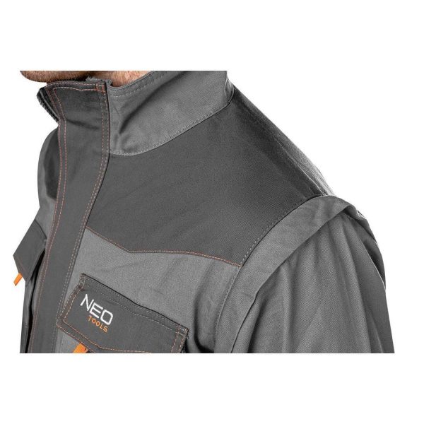 Geaca de lucru, convertibila in vesta, 2 in 1, maneci detasabile, bumbac, marimea XXXL/58, NEO