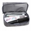 Geanta pentru cosmetice/accesorii baie, Soulima, impermeabila, cu agatatoare, gri, 24.5×13.5×21 cm