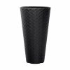 Set 2 ghivece de flori, Matuba Slim, rotunde, inalte, 30×55 cm, antracit, Prosperplast