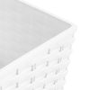 Set 2 ghivece de flori, Rato Low, imitatie ratan, patrate, 32x32x32.5 cm, alb, Prosperplast