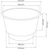 Set 2 ghivece de flori, Matuba Slim, rotunde, inalte, 30×55 cm, antracit, Prosperplast