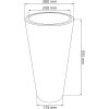 Ghiveci decorativ de flori, Prosperplast, Matuba Slim, rotund, inalt, 55 cm, antracit
