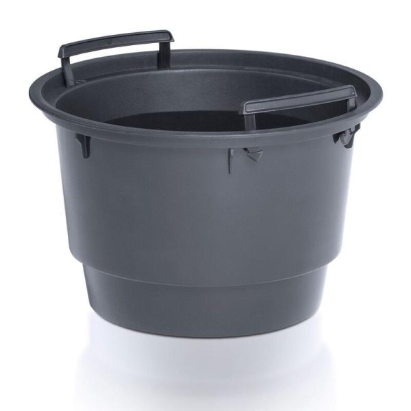 Ghiveci decorativ de flori, rotund, antracit, 11/21 L, 34.5×38.5 cm, Sand