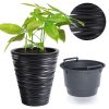 Ghiveci decorativ de flori, rotund, antracit, 11/21 L, 34.5×38.5 cm, Sand