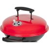 Gratar gradina cu carbuni, grill rotund, cu roti, capac, rafturi, 34.5 cm, 36×46.5×71 cm, Pluto